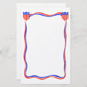  patriottisch rood, wit en blauw briefpapier (Voorkant / Achterkant)
