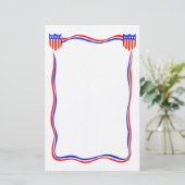  patriottisch rood, wit en blauw briefpapier (Staand voorkant)