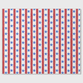 Patriottisch rood wit en blauw cadeaupapier (Vlak)