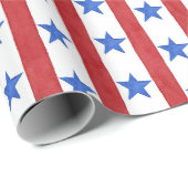 Patriottisch rood wit en blauw cadeaupapier (Rol Hoek)