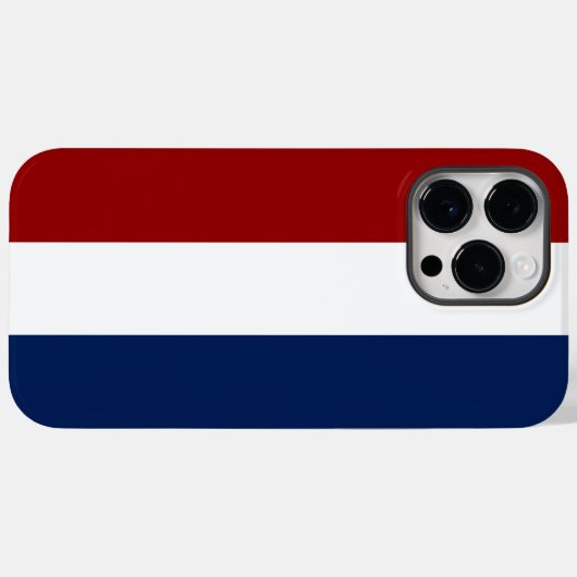 Patriottisch rood wit en blauw Case-Mate iPhone case (Achterkant (horizontaal))