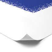 Patriottisch rood wit en blauw eenheidshart poster (Hoek)