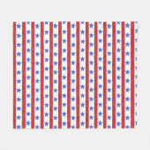 Patriottisch rood wit en blauw fleece deken (Voorkant (Horizontaal))