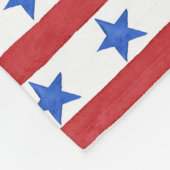 Patriottisch rood wit en blauw fleece deken (Hoek)