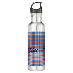 Patriottisch rood wit en blauw geplakt  waterfles 