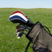 Patriottisch rood wit en blauw golfheadcover (Insitu)