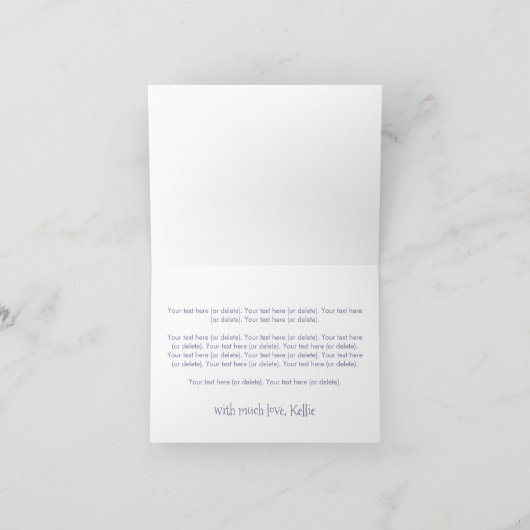 Patriottisch rood wit en blauw juli verjaardag bedankkaart (Binnen)