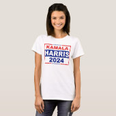 Patriottisch Rood, Wit en Blauw Kamala Harris 2024 T-shirt (Voorkant volledig)