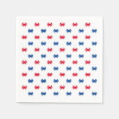 Patriottisch rood wit en blauw krab patroon servet (Voorkant)