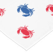 Patriottisch rood wit en blauw krab patroon tafelkleed (Gekanteld)