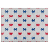 Patriottisch Rood wit en blauw krab patroonglas Snijplank (Voorkant)