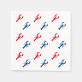 Patriottisch rood wit en blauw kreeftenpapier servet (Voorkant)
