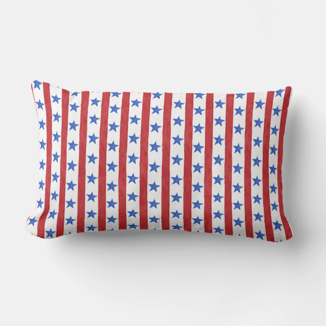 Patriottisch rood wit en blauw kussen (Voorkant)