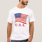 Patriottisch Rood Wit en Blauw Mannen T-shirt (Voorkant)