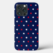 Patriottisch rood wit en blauw marinesurk patroon Case-Mate iPhone case (Achterkant)