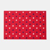 Patriottisch rood wit en blauw marinesurk patroon deurmat (Voorkant)