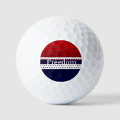 Patriottisch rood wit en blauw met sterren golfballen (Voorkant)