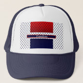Patriottisch rood wit en blauw met sterren Trucker Pet (Voorkant)