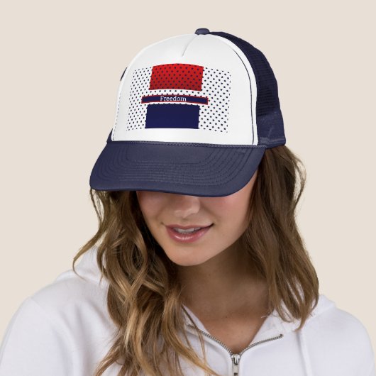 Patriottisch rood wit en blauw met sterren Trucker Trucker Pet (In situ)