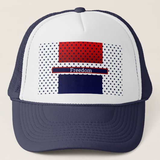 Patriottisch rood wit en blauw met sterren Trucker Trucker Pet (Voorkant)