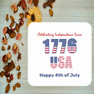 Patriottisch rood wit en blauw op 4 juli kartonnen onderzetters
