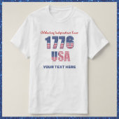 Patriottisch rood wit en blauw op 4 juli t-shirt