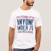 Patriottisch rood, wit en blauw politiek t-shirt (Voorkant)