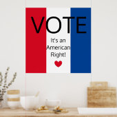 Patriottisch Rood, Wit en Blauw: Poster (Keuken)