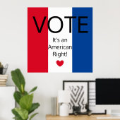 Patriottisch Rood, Wit en Blauw: Poster (Thuiskantoor)