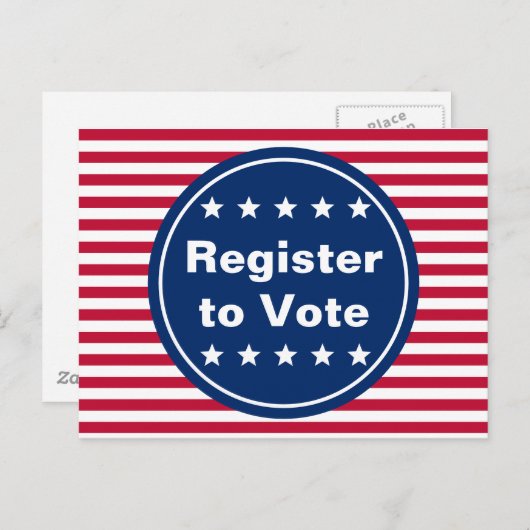 Patriottisch | Rood wit en blauw register om te st Briefkaart (Voorkant / Achterkant)