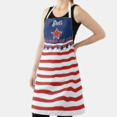 Patriottisch rood wit en blauw, sterren en strepen schort (Insitu)