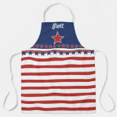Patriottisch rood wit en blauw, sterren en strepen schort (Voorkant)