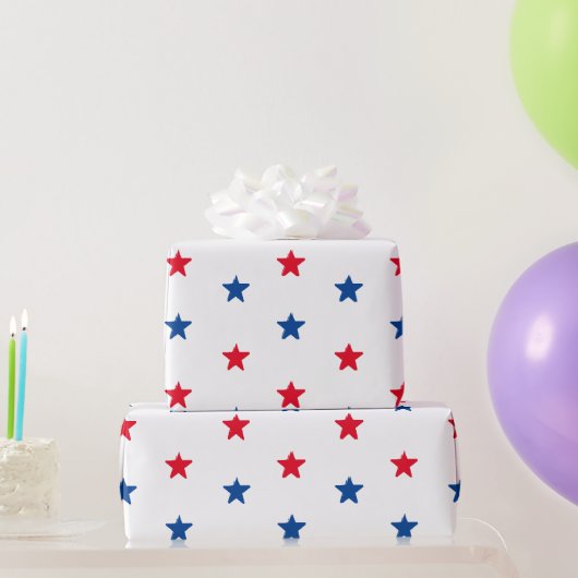 Patriottisch rood wit en blauw sterrenbeeld cadeaupapier (Feestgeschenken)