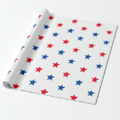 Patriottisch rood wit en blauw sterrenbeeld cadeaupapier (Uitgerold)