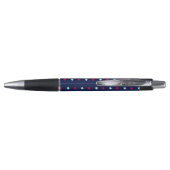 Patriottisch rood wit en blauw sterrenpatroon pen (Achterkant)