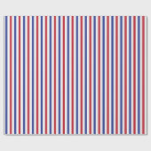Patriottisch rood wit en blauw Stripe patroon Cadeaupapier (Vlak)