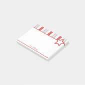 Patriottisch rood wit en blauw Stripes Patroon Post-it® Notes (Schuin)