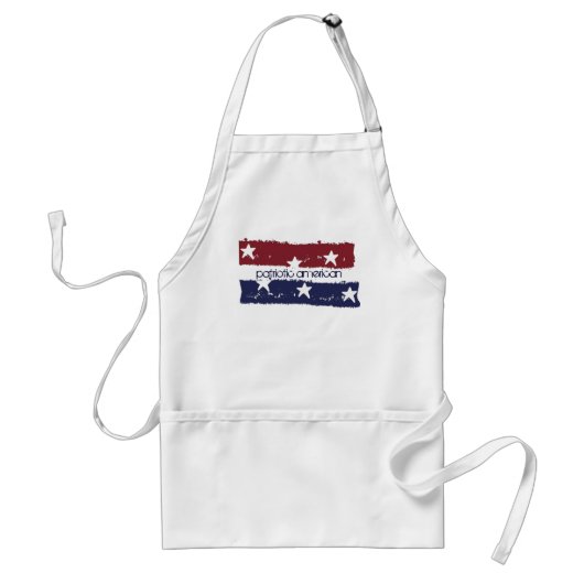 Patriottisch rood, wit en blauw, verven Apron Standaard Schort (Voorkant)