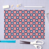 Patriottisch rood, wit en blauw Vlag Patroon Tissuepapier (Craft)