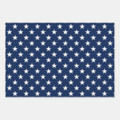 Patriottisch rood, wit en blauw Vlag Stars Patroon Inpakpapier Vel (Voorkant)