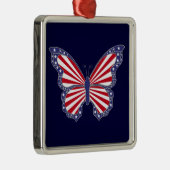 Patriottisch rood wit en blauw vlinder Ornament (Rechts)