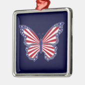 Patriottisch rood wit en blauw vlinder Ornament (Links)