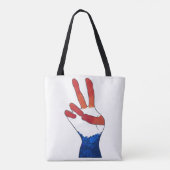 Patriottisch Rood Wit en Blauw Vredesteken Handtas (Achterkant)