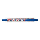 Patriottisch rood wit en blauw vuurwerk blauwe inkt pen (Achterkant)
