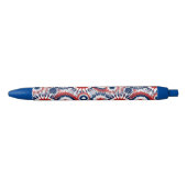 Patriottisch rood wit en blauw vuurwerk blauwe inkt pen (Voorkant)