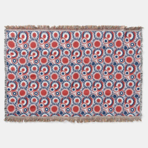 Patriottisch rood wit en blauw vuurwerk deken