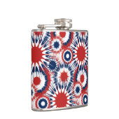 Patriottisch rood wit en blauw vuurwerk heupfles (Rechts)