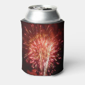 Patriottisch rood, wit en blauw vuurwerk II Blikjeskoeler (Blikje Achterkant)