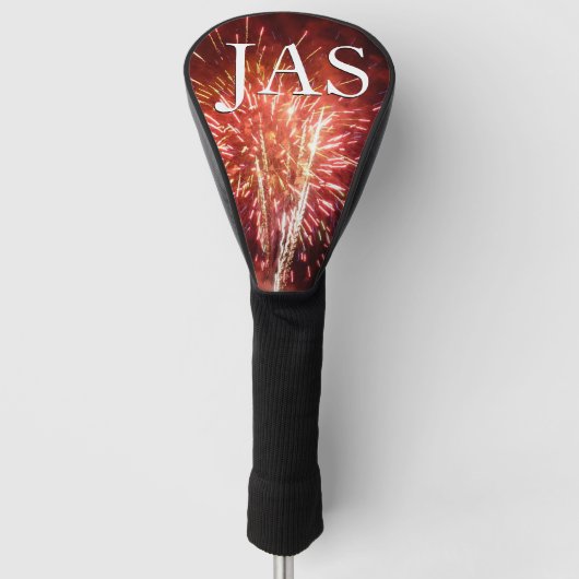 Patriottisch rood, wit en blauw vuurwerk II Golfheadcover (Voorkant)