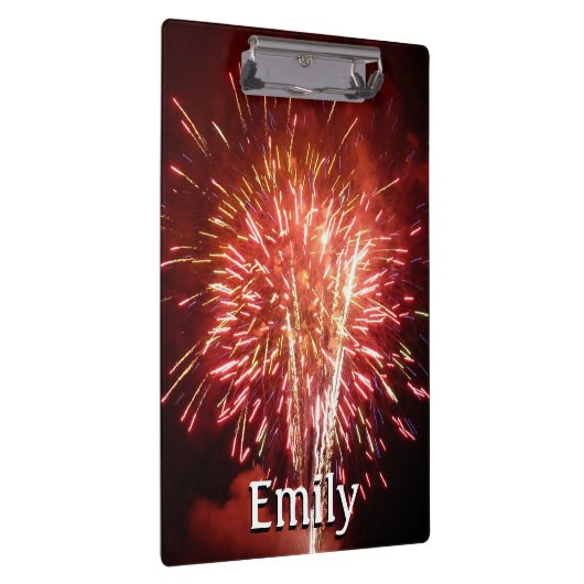 Patriottisch rood, wit en blauw vuurwerk II Klembord (Rechts)